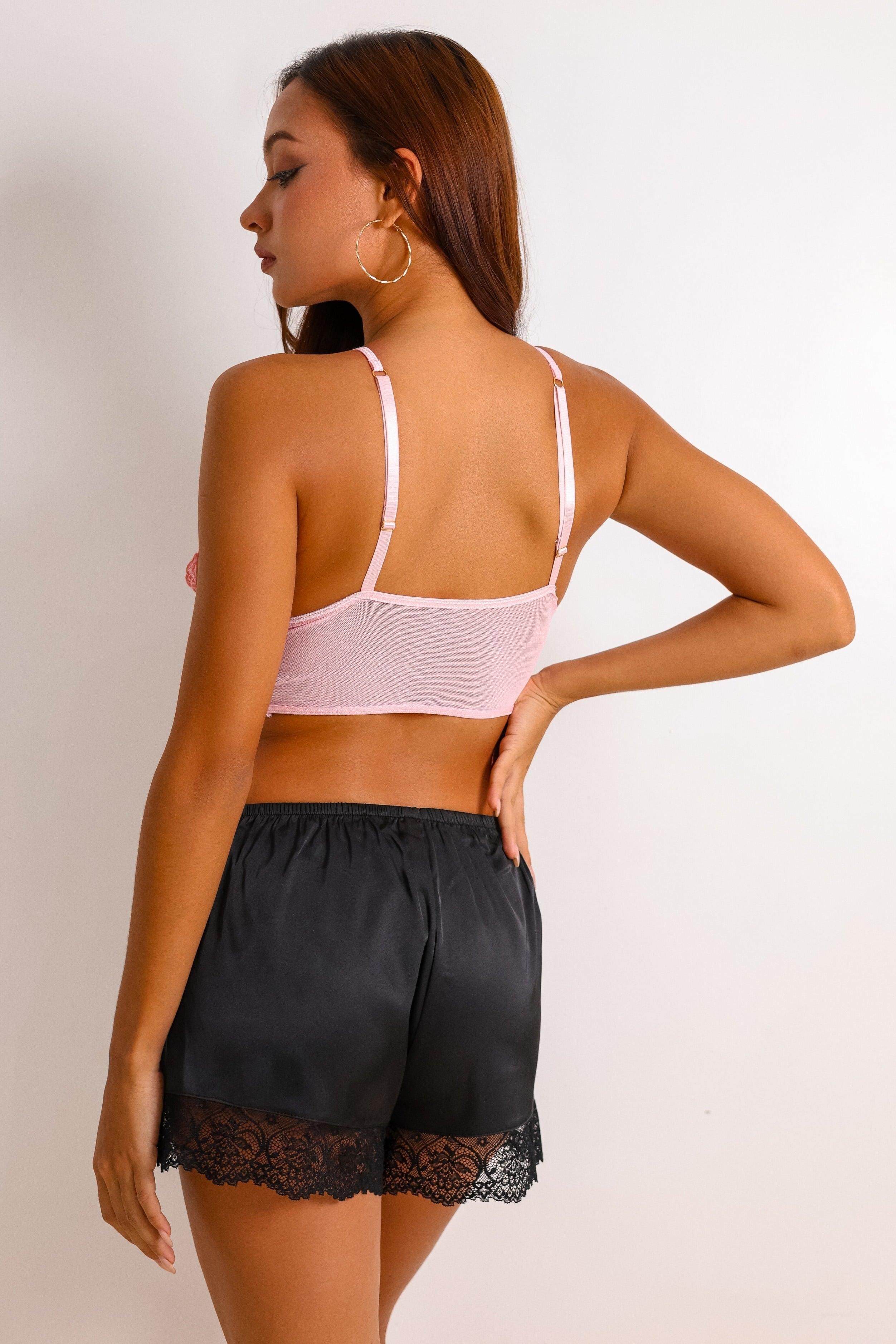 Elsie Silken Shorts Set - Pink