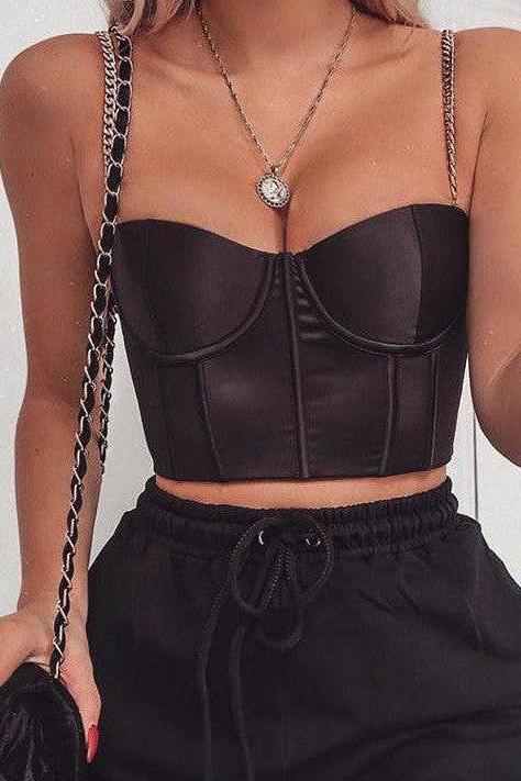 Enticing Chain Corset - Black