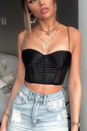 Enticing Chain Corset - Black
