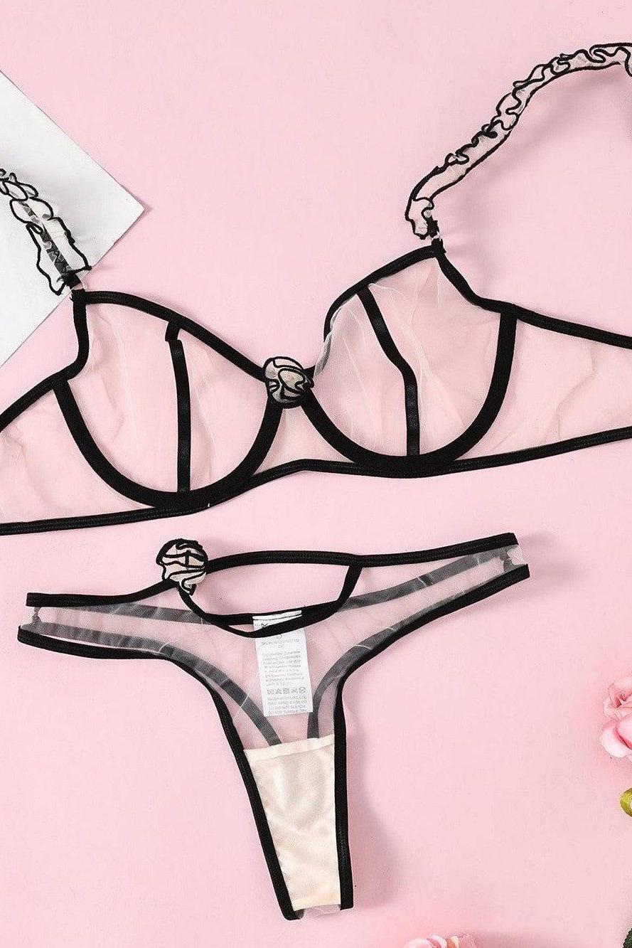 Raven Lingerie Set - Nude