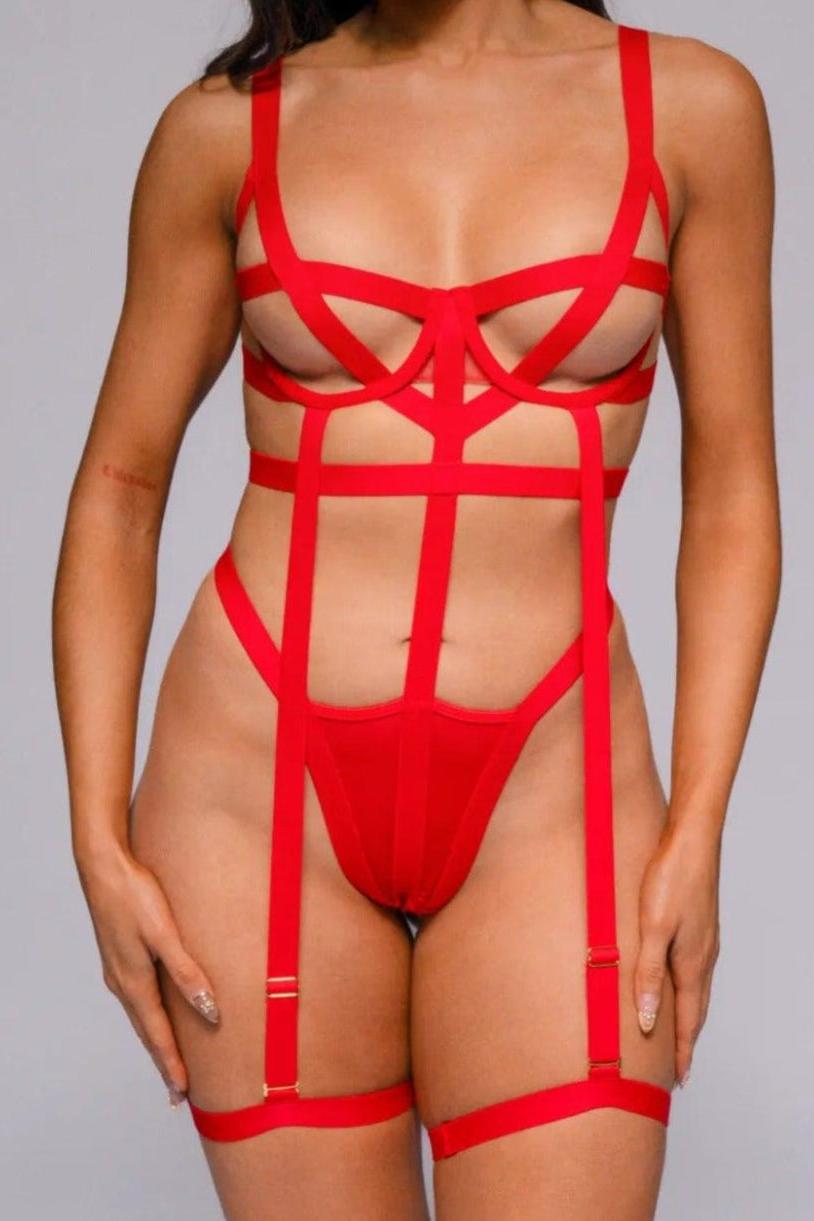 Sadie Bodysuit - Red-Fascinating_Nights